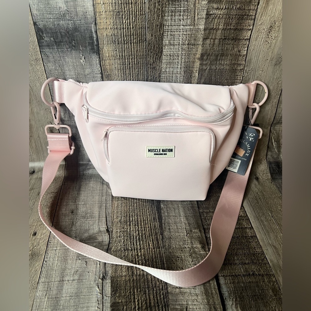 Muscle Nation Light pink Waist Bag